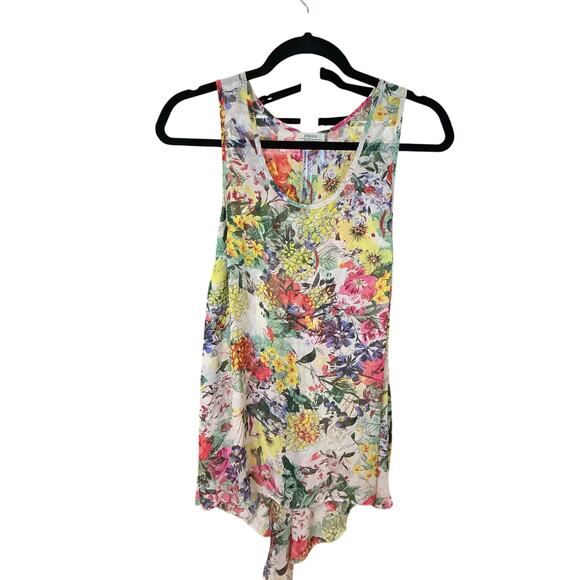 Papaya Weekend Floral High Low Tank Dress Multicolor Size 12 - Picture 1 of 6